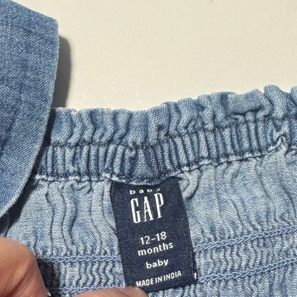 Baby GAP Chambray Smocked Dress